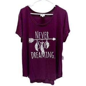 Dirtee Laundry Embellished Graphic T-Shirt Womens Size 2XL NWT